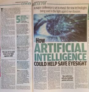 Article in The Daily Mail about research into blindness cures
